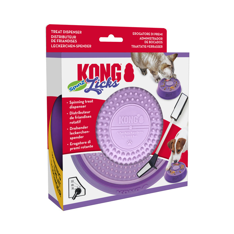 Kong Licks Spinz Paars 15X15X4 Cm