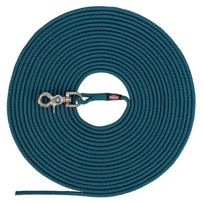 Trixie Hondenriem Sleeplijn Rond Zonder Handlus Petrol Blauw 5 Mtr X 0,6 Cm