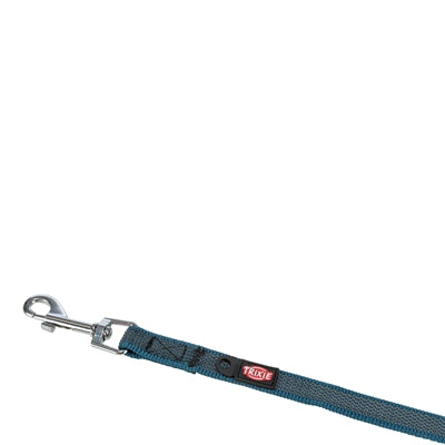 Trixie Hondenriem Sleeplijn Met Rubber Anti Slip Petrol Blauw S/M 5 Mtr X 1,5 Cm