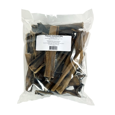 Petsnack Hertenhuid Zonder Haar 500 Gr