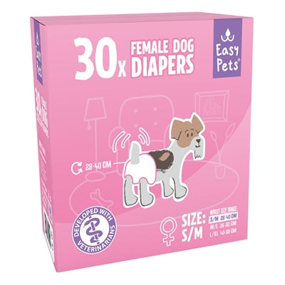 Easypets Hondenluiers Teef S/M 30 St