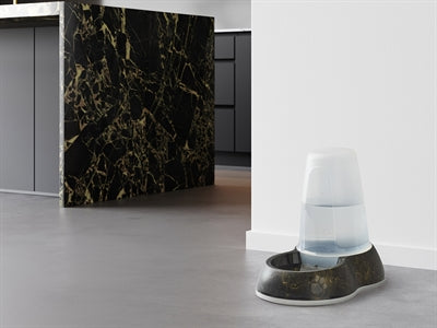Savic Drinkbak Loop Marble Zwart / Goud 26X17,5X23 Cm 1,5 Ltr