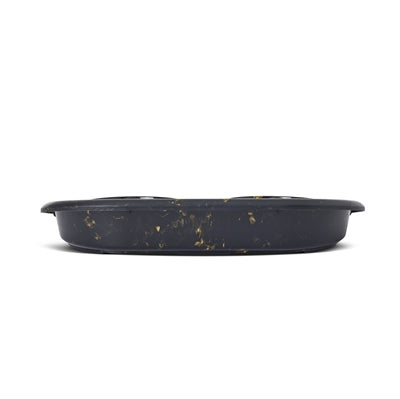 Savic Butler Voerbak En Drinkbak Met Plateau Marble Zwart / Goud 45X36X8 Cm 2X300 Ml