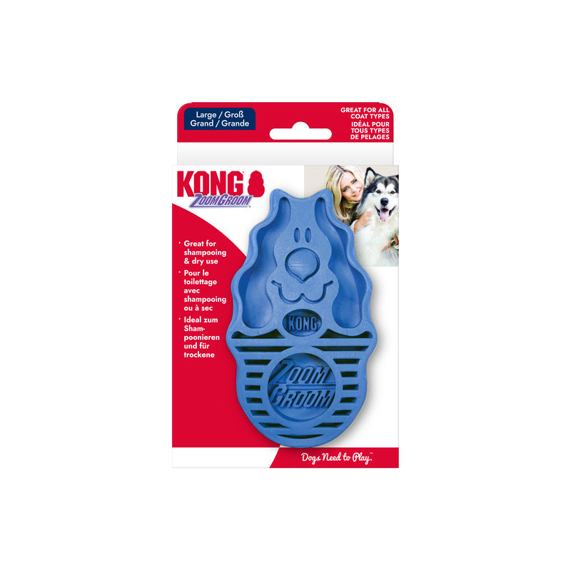 Kong Zoomgroom Boysenberry Blauw 12X7,5X4 Cm
