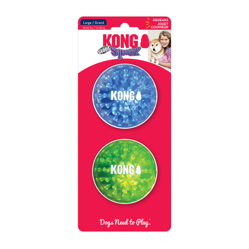Kong Squeezz Geodz Assorti 7,5X7,5X7,5 Cm 2 St