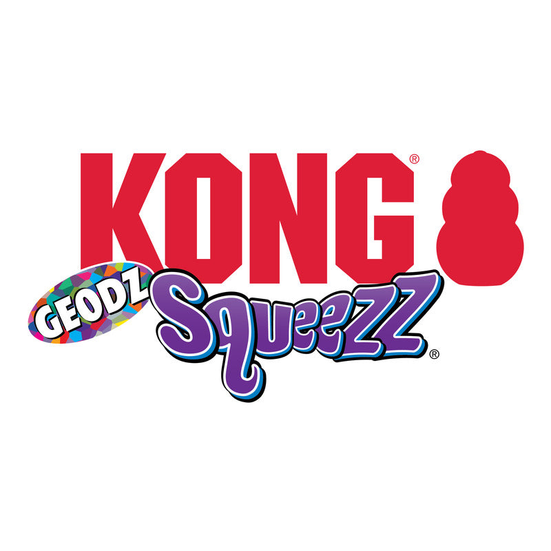 Kong Squeezz Geodz Assorti 7,5X7,5X7,5 Cm 2 St