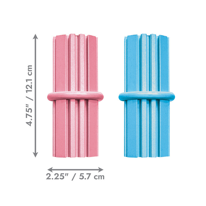 Kong Puppy Teething Stick Roze Of Lichtblauw Assorti 12X5,5X5,5 Cm