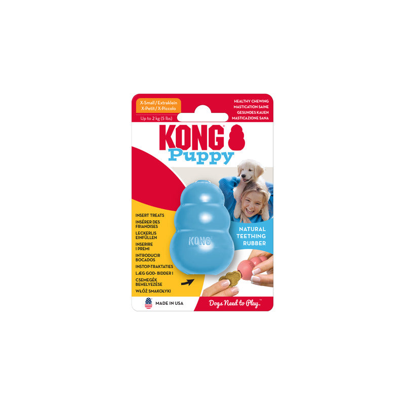 Kong Puppy Kong Rubber Roze Of Lichtblauw Assorti 3,5X3,5X5,5 Cm