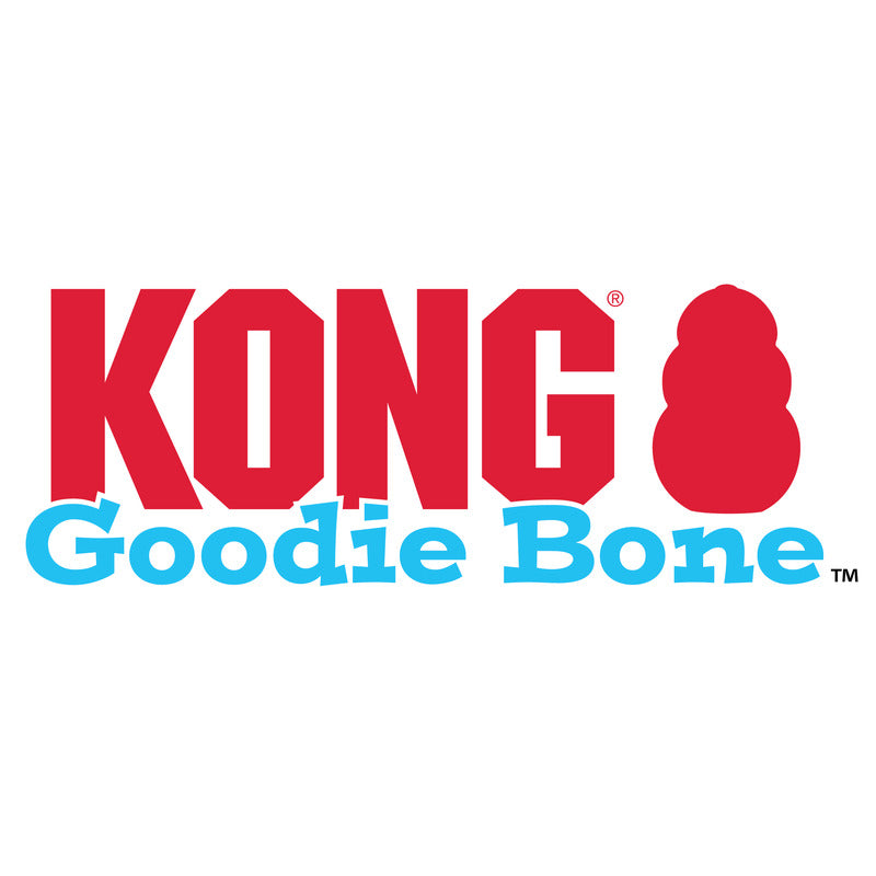 Kong Puppy Goodie Bone Rubber Met Touw Roze Of Lichtblauw Assorti 8,5X2X3 Cm