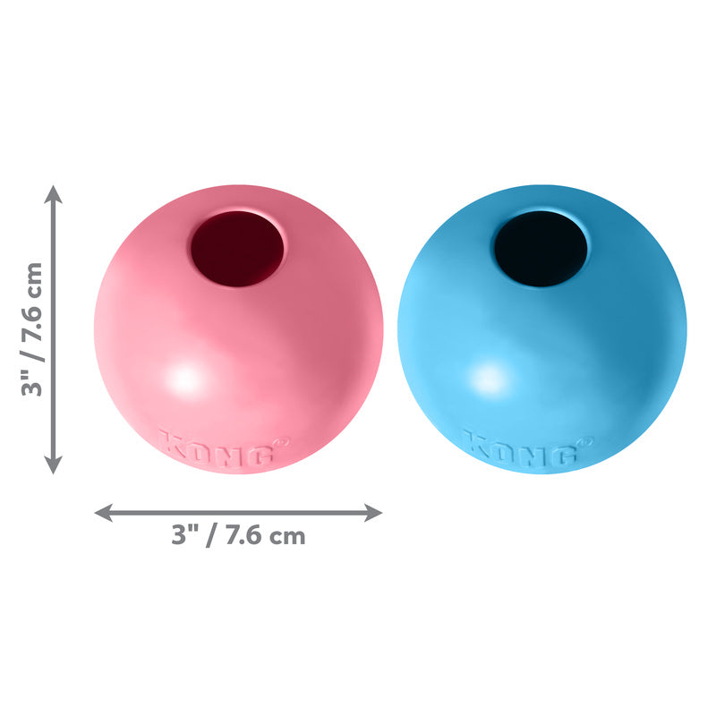 Kong Puppy Ball Roze Of Lichtblauw Assorti 7,5X7,5X7,5 Cm