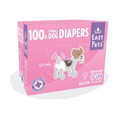 Easypets Hondenluiers Teef S/M 30 St