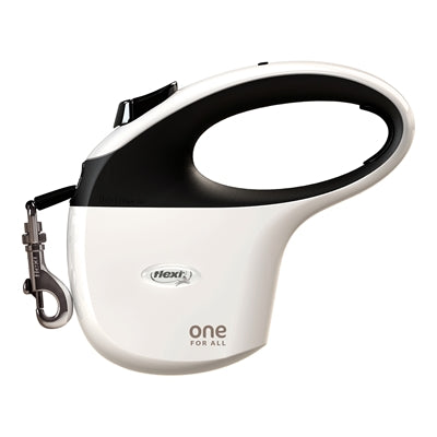 Flexi Rollijn One Wit / Zwart 5 Mtr Tot 30 Kg