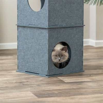 Trixie Kattenhuis Toren Nele Vilt Grijs 38X38X105 Cm