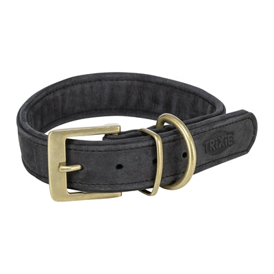 Trixie Halsband Hond Pure Leer Zwart Xs 25-31X2,5 Cm