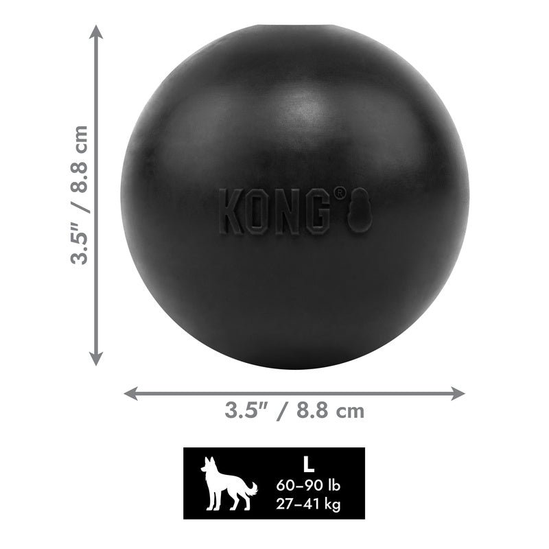 Kong Extreme Bal Met Gat Zwart 9X9X9 Cm