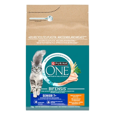 Purina One Senior Kip / Volkoren Granen 3 Kg