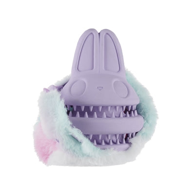 Bark Hippie Hopper Konijn Pluche Met Rubber Oren Blauw / Paars 24X15X10 Cm >10 Kg