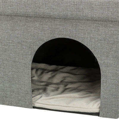 Trixie Kattenmand / Kattenhuis Kimy Soft 2 Verdiepingen Lichtgrijs 76X37X72 Cm