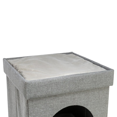 Trixie Kattenmand / Kattenhuis Kimy Soft 2 Verdiepingen Lichtgrijs 76X37X72 Cm