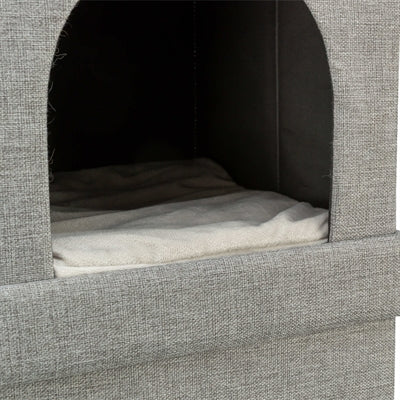Trixie Kattenmand / Kattenhuis Kimy Soft 2 Verdiepingen Lichtgrijs 76X37X72 Cm