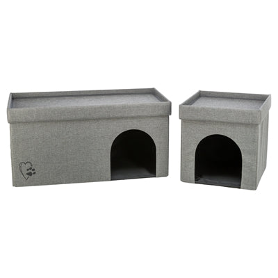 Trixie Kattenmand / Kattenhuis Kimy Soft 2 Verdiepingen Lichtgrijs 76X37X72 Cm