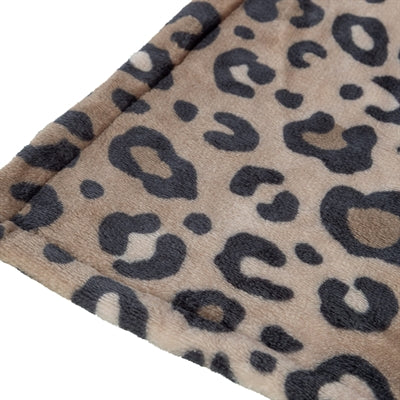 Trixie Hondendeken Leo Soft Pluche Bruin / Panterprint 70X50 Cm