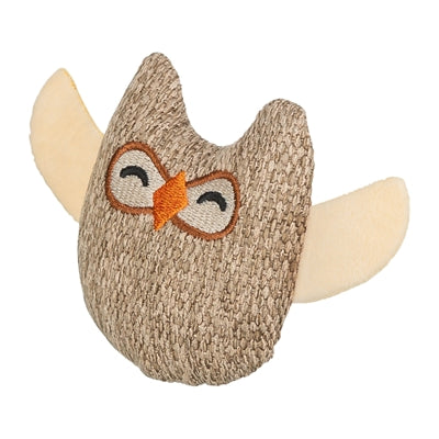 Trixie Uil Stof / Pluche Met Kattenkruid / Catnip Beige 8 Cm