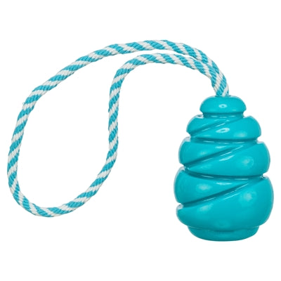 Trixie Jumper Kegel Aan Touw Super Strong Tpr Petrol 33X5X5 Cm