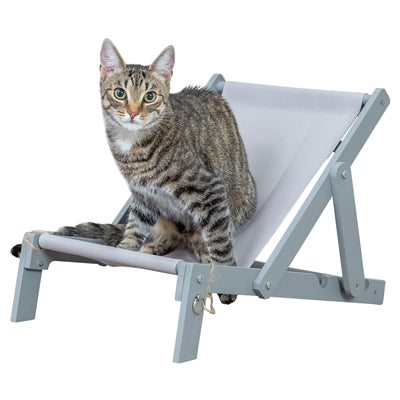 Trixie Strandstoel Hout Grijs 51X33X37 Cm
