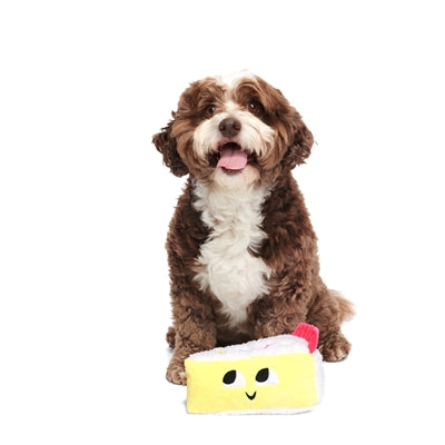 Bark Vanilla Squeak Cake Birthday Pluche 19X11X11 Cm