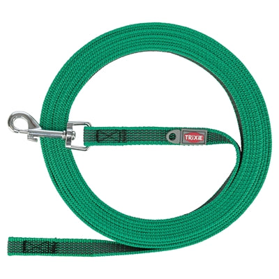 Trixie Sleeplijn Met Rubber Bekleed Zonder Handlus Groen 5 Mtrx1,5 Cm