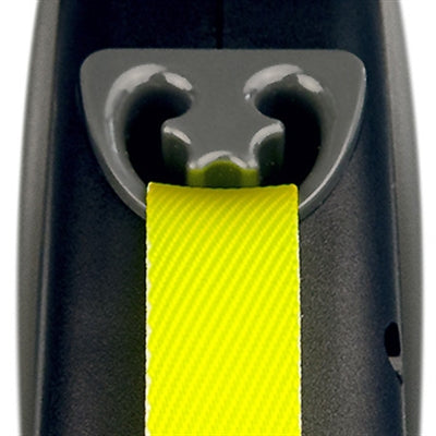 Flexi Rollijn Giant Tape Neon Zwart / Geel M 8 Mtr
