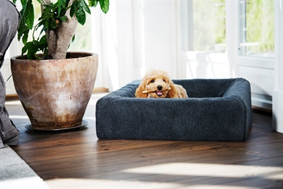 Bia Bed Fleece Hoes Hondenmand Grijs Bia-3 70X60X15 Cm