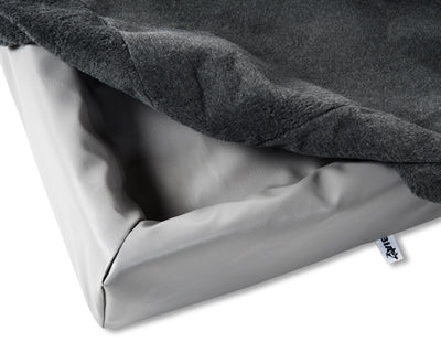 Bia Bed Fleece Hoes Hondenmand Grijs Bia-3 70X60X15 Cm