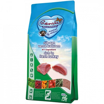 Renske Super Premium Senior Kalkoen Graanvrij Hypoallergeen 2 Kg