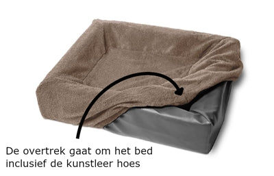 Bia Bed Fleece Hoes Hondenmand Taupe Bia-2 60X50X12,5 Cm