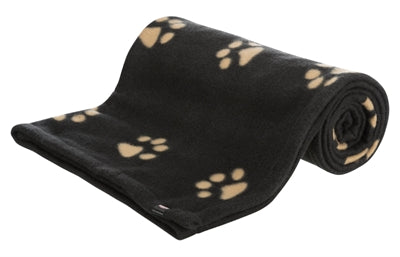 Trixie Barney Fleece Hondendeken Zwart / Beige Ass 150X100Cm