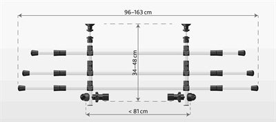 Trixie Hondenrek Auto Zilver / Zwart 96-163X34-48 Cm