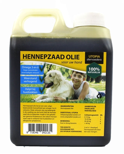 Utopia Hennepzaad Olie 1 Ltr