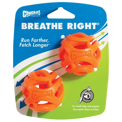 Chuckit Breathe Right Fetch Bal Small Oranje 5 Cm 2 St