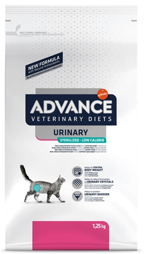 Advance Veterinary Diet Cat Urinary Sterilized Minder Calorieën 1,25 Kg