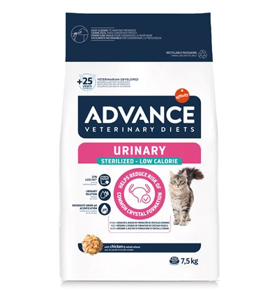 Advance Veterinary Diet Cat Urinary Sterilized Minder Calorieën 1,25 Kg