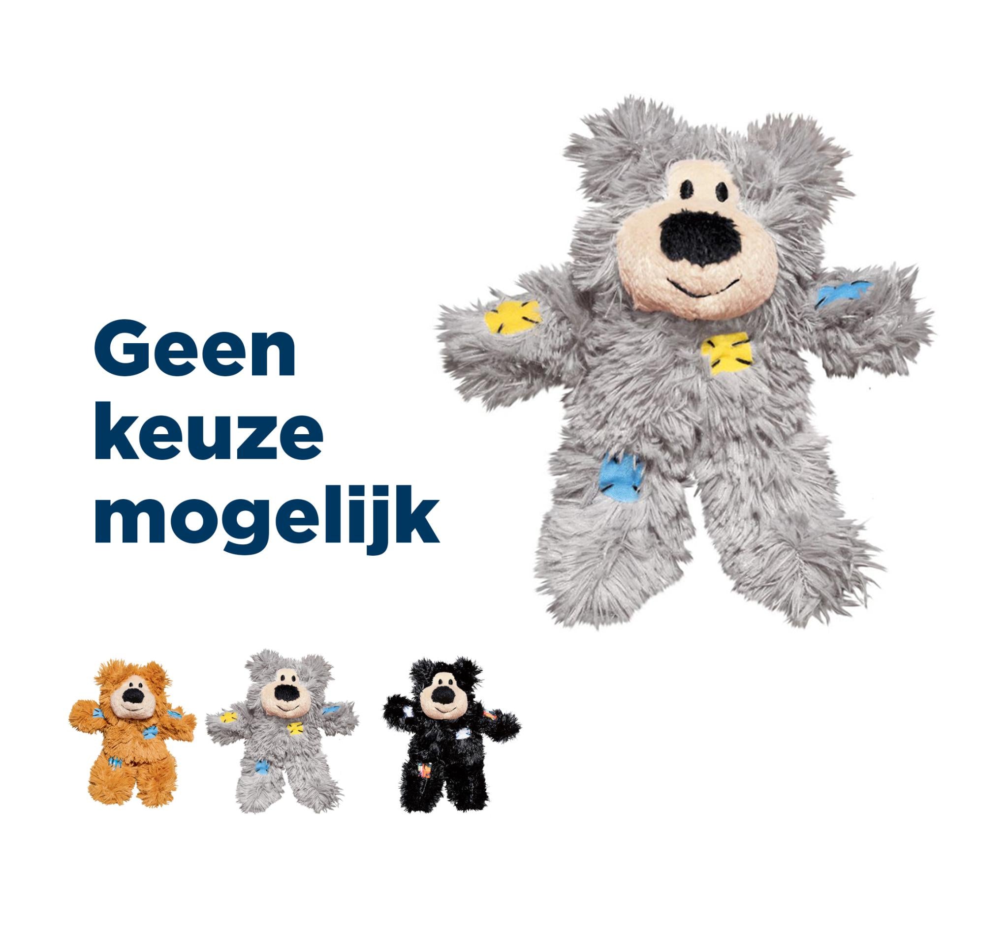 Kong Cat Softies Patchwork Bear Assorti 7,5X5X12,5 Cm