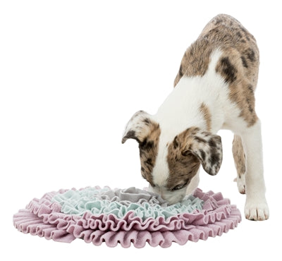 Trixie Junior Snuffelmat Zacht Roze / Mintgroen / Grijs 38X38 Cm