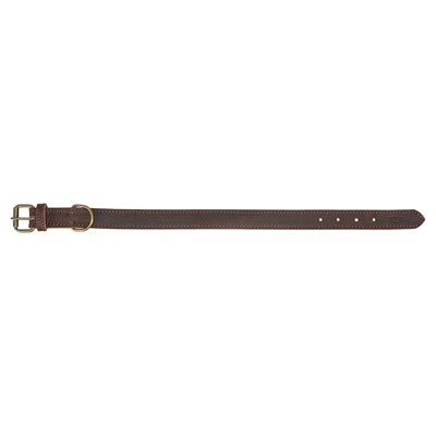 Trixie Halsband Hond Rustic Vetleer Donkerbruin 27-34X1,8 Cm