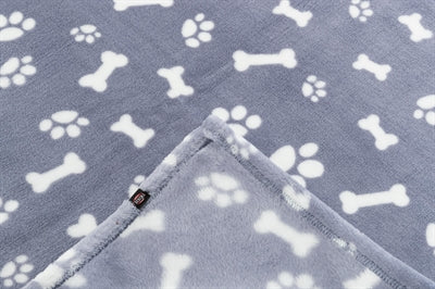 Trixie Hondendeken Kenny Fleece Bot / Pootjes Blauw 75X50 Cm