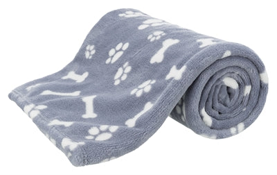 Trixie Hondendeken Kenny Fleece Bot / Pootjes Blauw 75X50 Cm