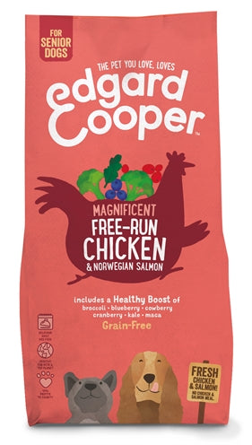 Edgard & Cooper Senior Verse Scharrelkip / Noorse Zalm Graanvrij 7 Kg