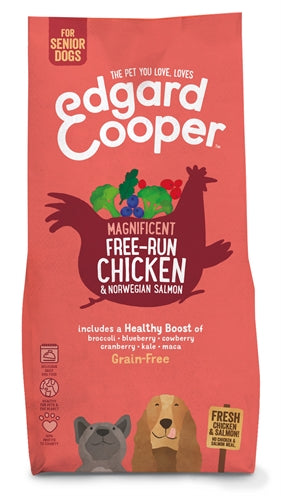 Edgard & Cooper Senior Verse Scharrelkip / Noorse Zalm Graanvrij 7 Kg