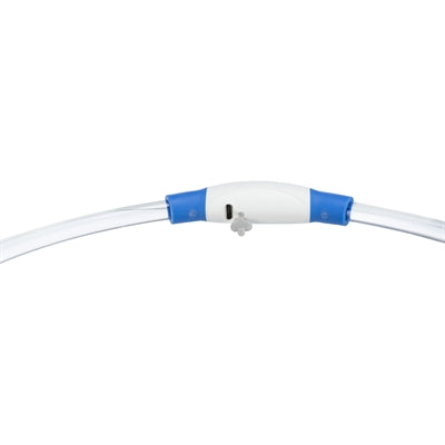 Trixie Lichtgevende Halsband Usb Flash Light Oplaadbaar Tpu Blauw 40X0,8 Cm
